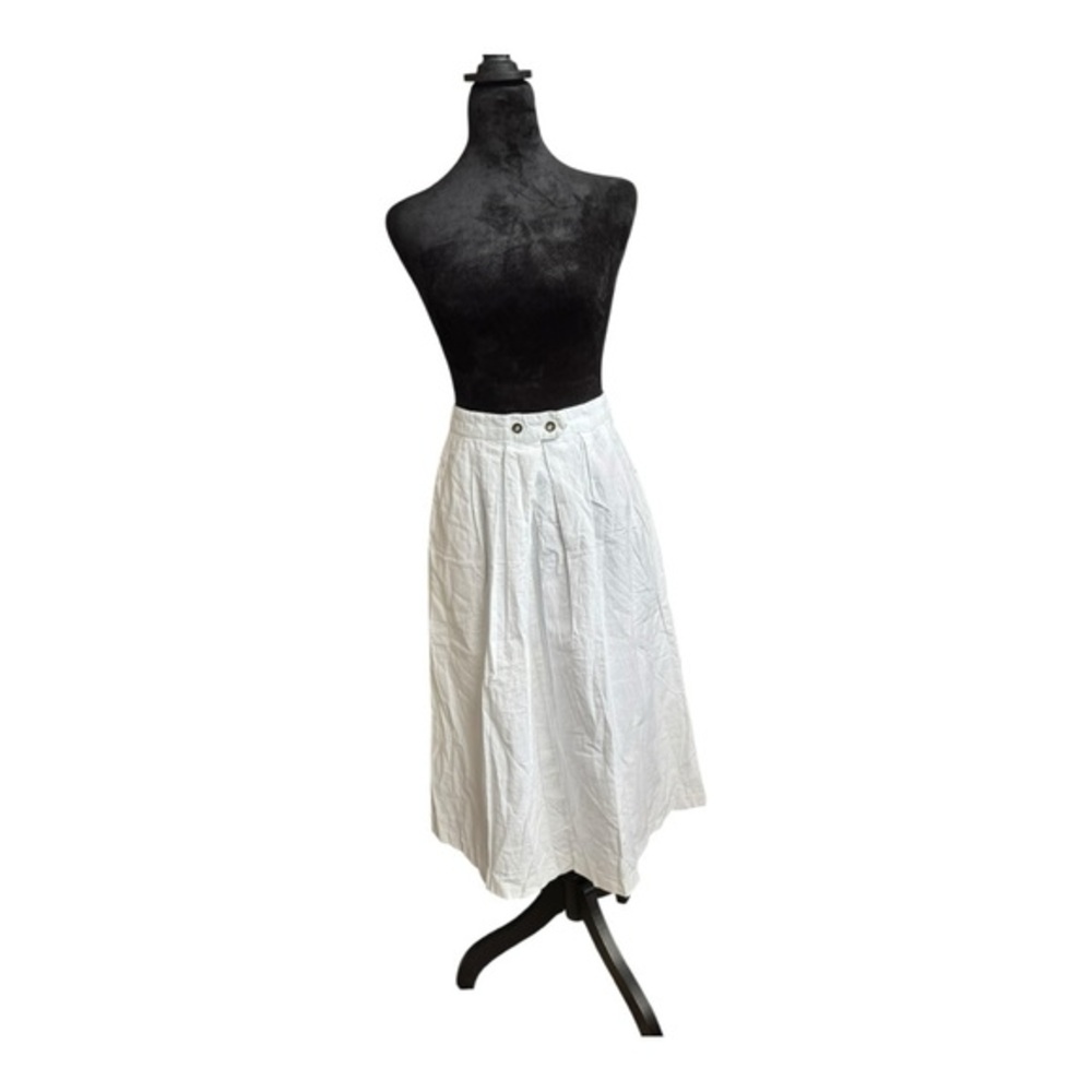 VTG 60s USA Made Bohemian /beach lightweight Maxi skirt in‎ white size medium